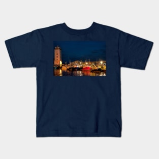 North Shields Fish Quay at Night Kids T-Shirt